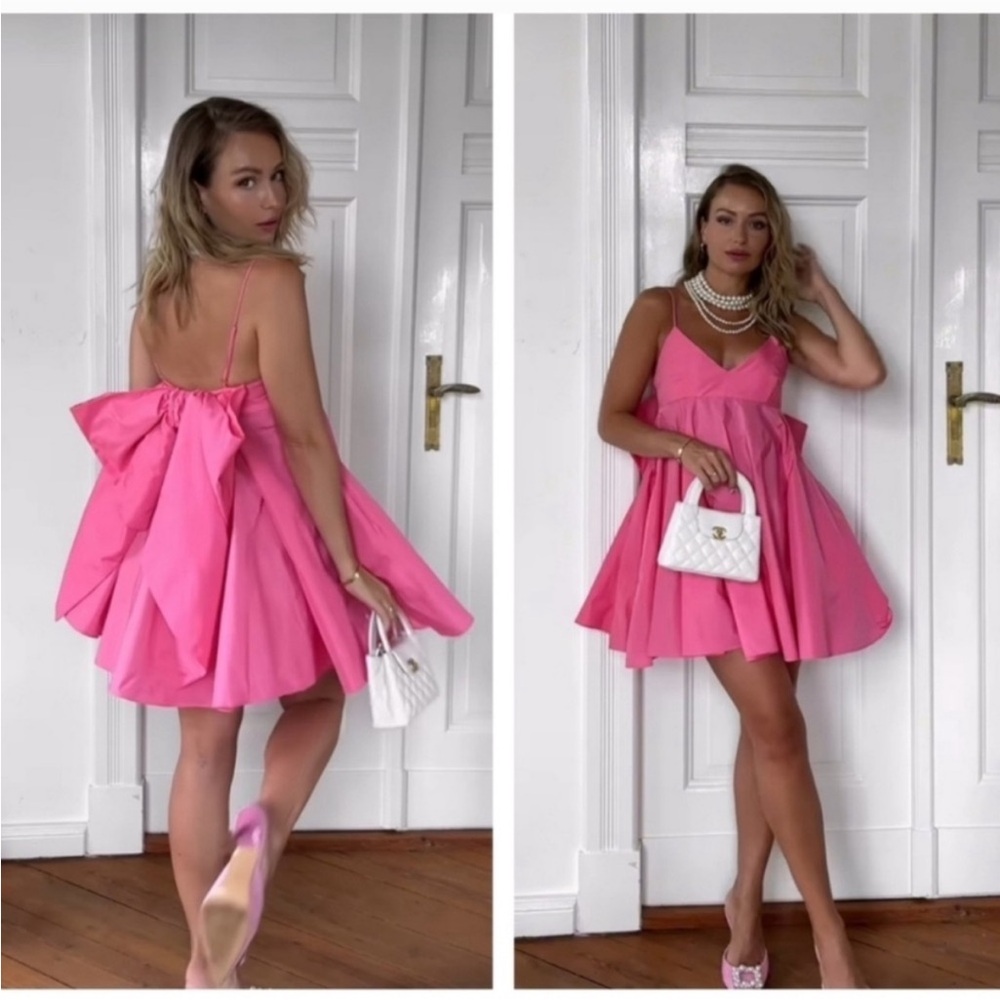 TAFFETA BOW DRESS